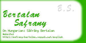bertalan safrany business card
