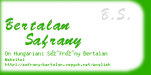 bertalan safrany business card